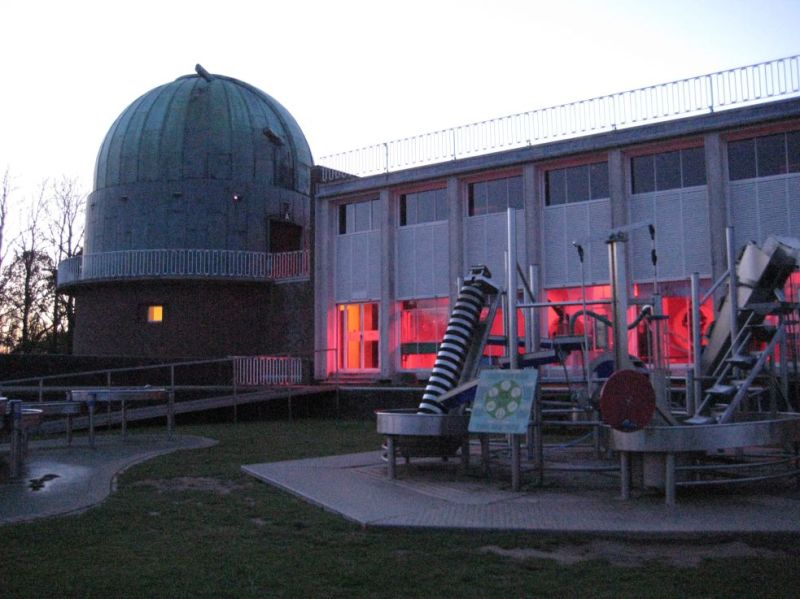 Lights in the Herstmonceux Science Centre as dusk falls - April 2014
Link-words: Herstmonceux2014 UKPlaces