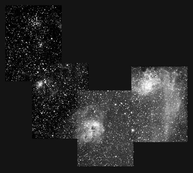 A tour through Auriga
A tour through the autumnal constellation Auriga, starting at the star cluster M38 then south to another cluster NGC1907 then further south to the nebulosity surrounding Phi Auriga. Now moving south east we come to the star cluster NGC1983 and it's associated nebula. Moving east and north we arrive at the diffuse nebula IC405, the Flaming Star Nebula.
Link-words: Messier Nebula Star