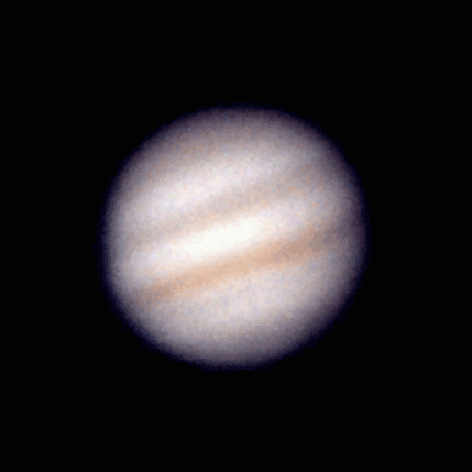 Jupiter 2002
The image on this page was taken at the prime focus of a C8 with a Toucam Pro Camera. The C8 is an 8 Inch Schmitt Cassegrain with a 2000mm focal length operating at f10.
Link-words: Jupiter