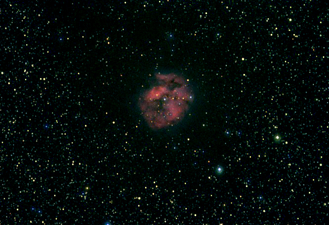 IC5146 - The Cocoon Nebula in Cygnus
IC5146 or The Cocoon Nebula in Cygnus.  A nebula in that it contains both emission nebula (red) and reflection nebula (blue).
Link-words: Nebula