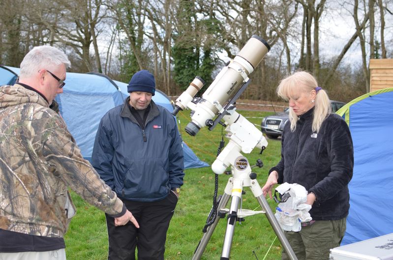 Chris, Julian and Fay
Chris, Julian and Fay discussing equipment - Deep Sky Camp 21st January 2012
