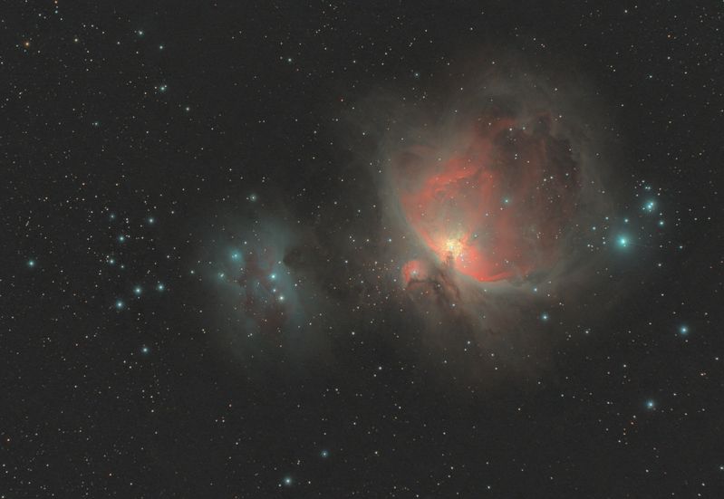 M42 and Running Man Re-process
39 x 5min +  4 x 1min + 15 x 4sec at ISO 800

