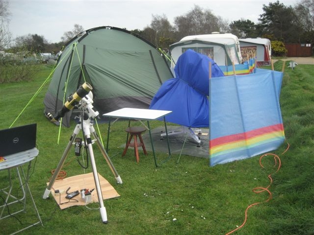 Kelling 2011 Ken Pearson and friend "set up"
Link-words: Campsites2011