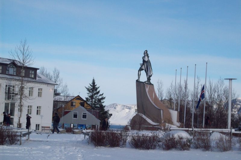 Leif Eiriksson Statue in Reykjavik
also known as Leif the Lucky, was a Norse explorer who is thought to have been the first European to have set foot on continental North America, approximately half a millennium before Christopher Columbus.
Link-words: Iceland2012