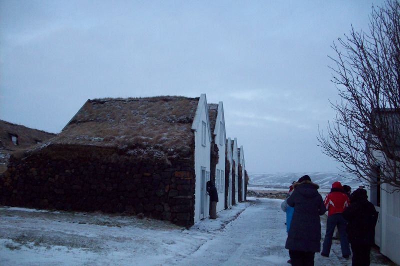 Turf Houses
A group of terraced Turf houses. 
Link-words: Iceland2012