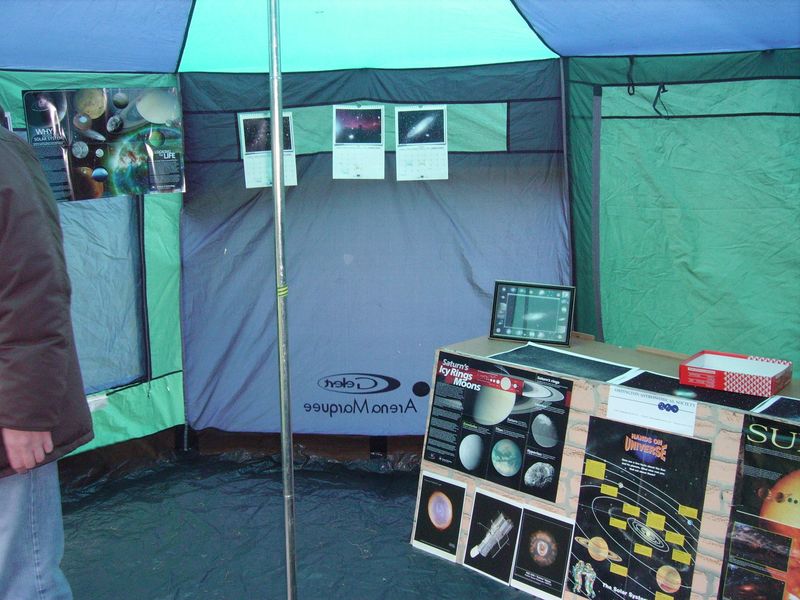 Left side inside tent and table 
High Elms Open Day 26th September 2010
Link-words: Outreach HighElms2010