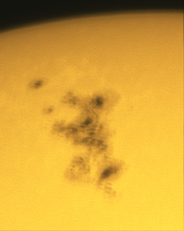 Big sunspot zone after the aurora display last night 11 May 2024
