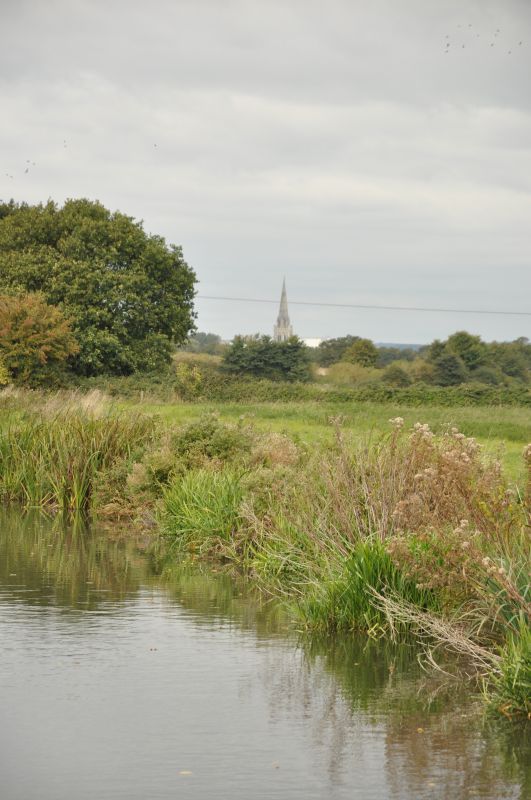 Chichester Cathedral from Canal Boat
Link-words: Chichester2018