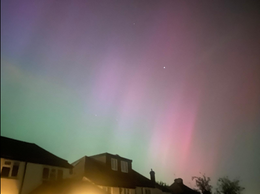 May 2024 Aurora from Bromley - Hugh Alford
Taken from Bromley, one of several taken during the exceptional Solar storm from Sun spot ARI3664
