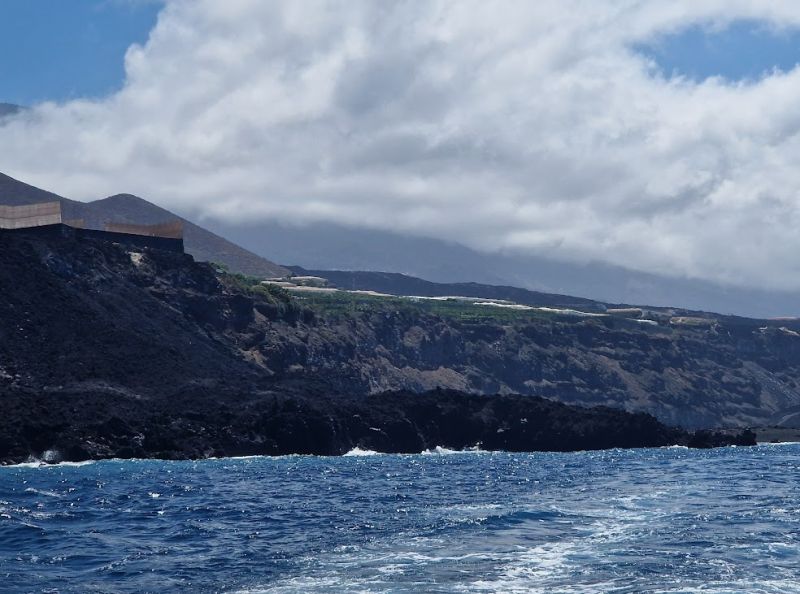 Whales and Dolphins trip
Before going back into the harbour our boat went past the area where Lava flows from the 2021 Volcano eruption have made new land into the sea
Link-words: LaPalma2024