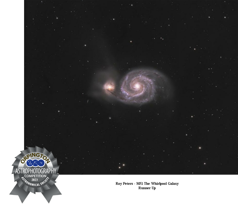 Runner Up - Astrophotography Competition 2023
M51 Whirlpool Galaxy
Link-words: AstrophotographyCompetition2023